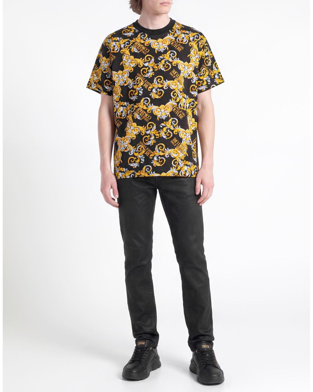 Versace Jeans Couture Black T-Shirt Cotton for men