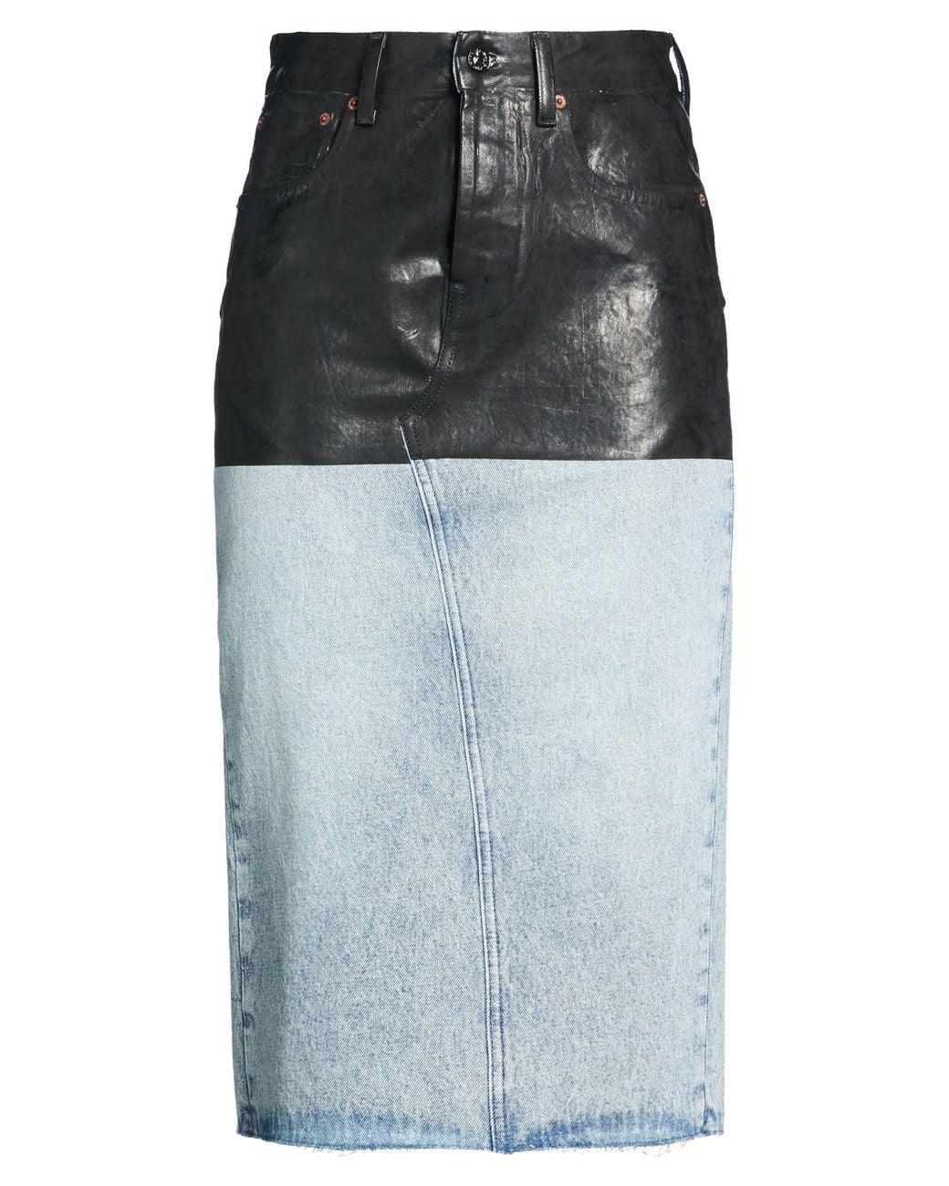 MM6 by Maison Margiela Blue Denim Skirt Cotton