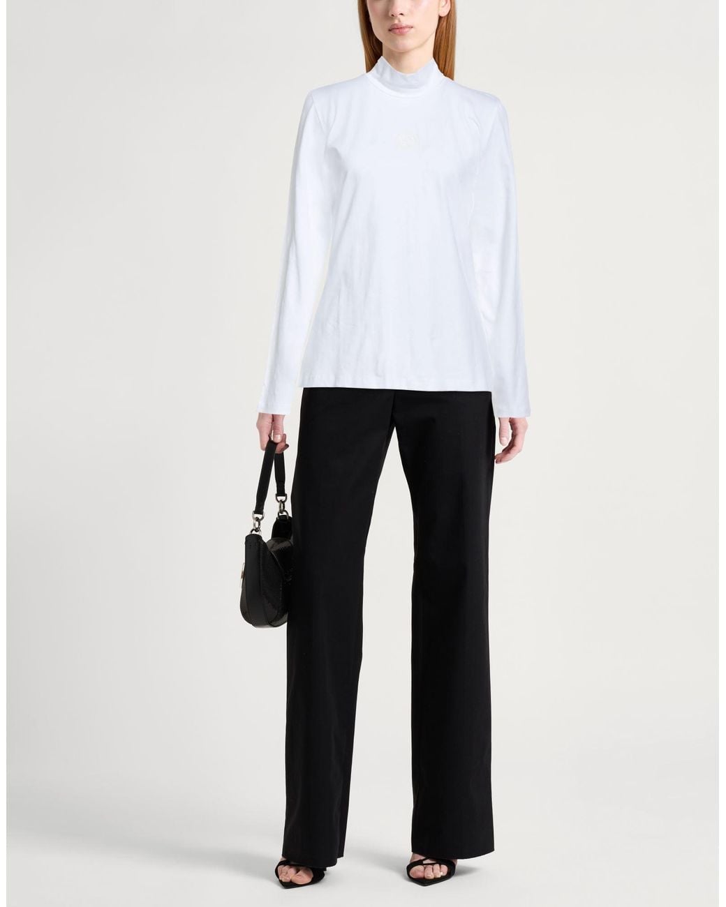 Karl Lagerfeld White T-Shirt Cotton, Elastane