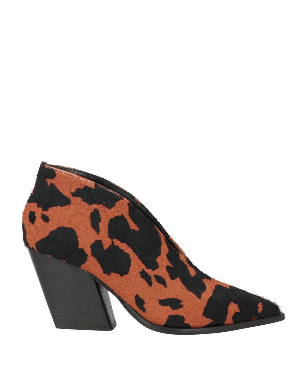 PAOLO MATTEI Brown Ankle Boots Calfskin