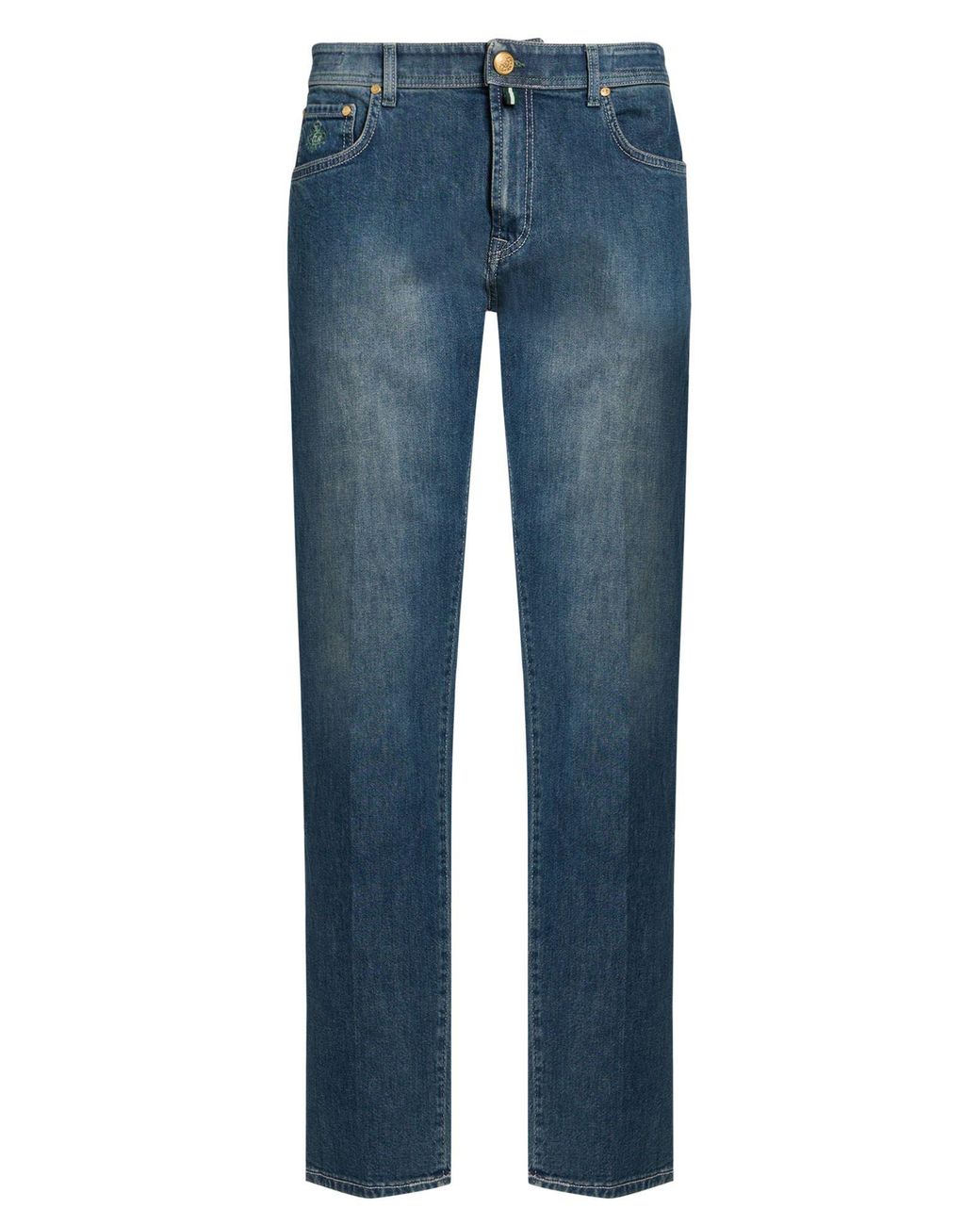 Luigi Borrelli Napoli Blue Jeans Cotton, Elastane for men