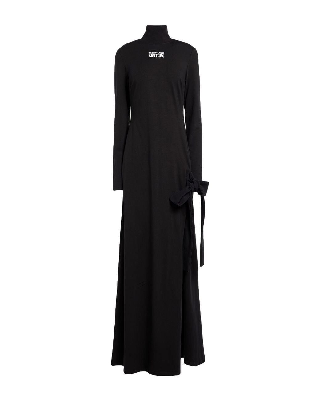Versace Jeans Couture Black Maxi Dress Cotton, Elastane
