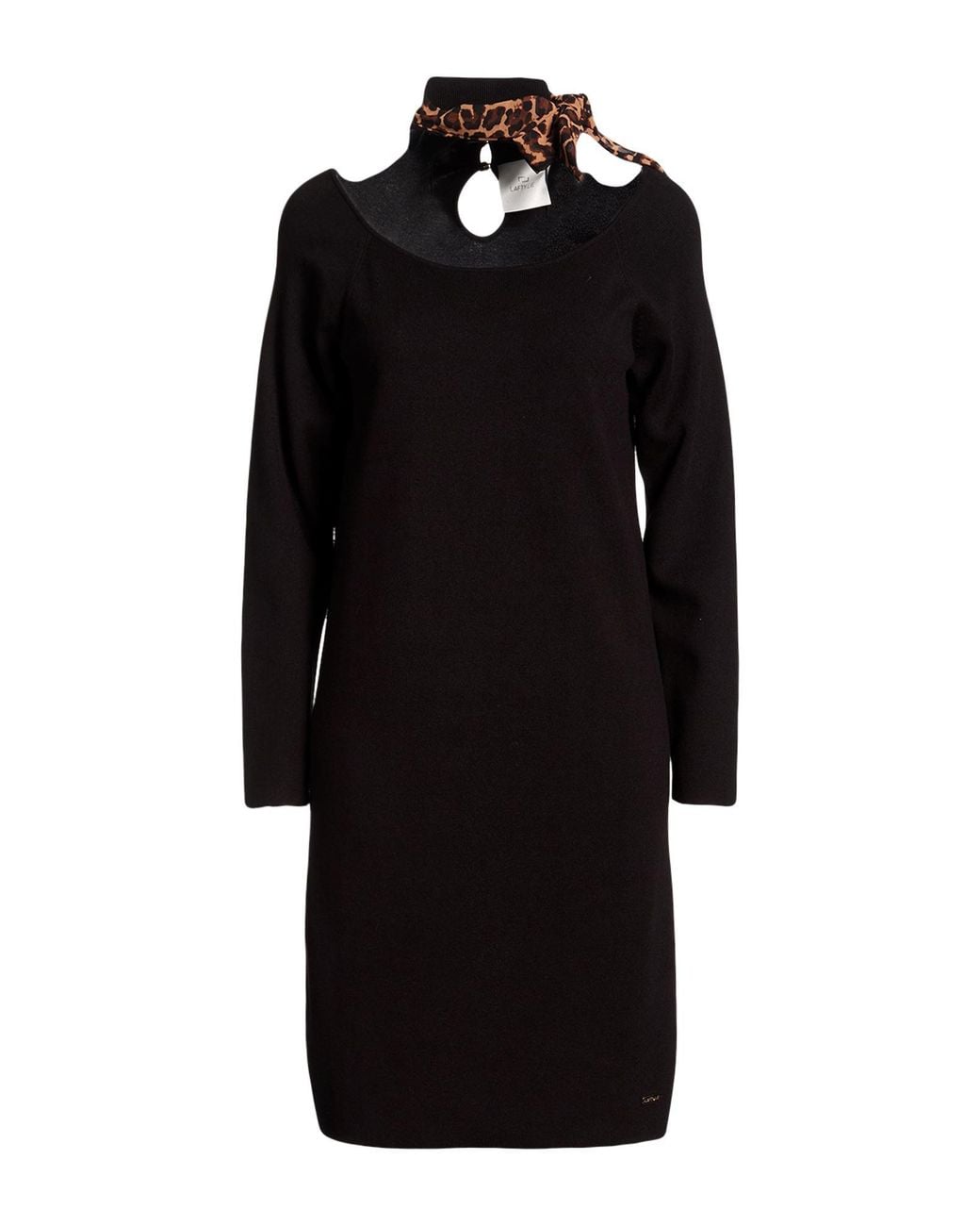 Lafty Lie Black Mini Dress Viscose, Polyamide, Polyester
