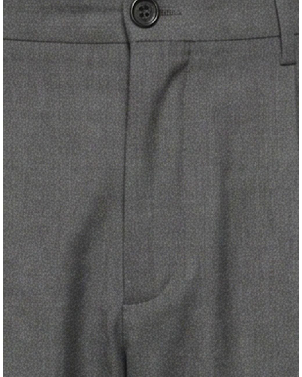 Incotex Gray Pants Wool, Polyester, Elastane for men