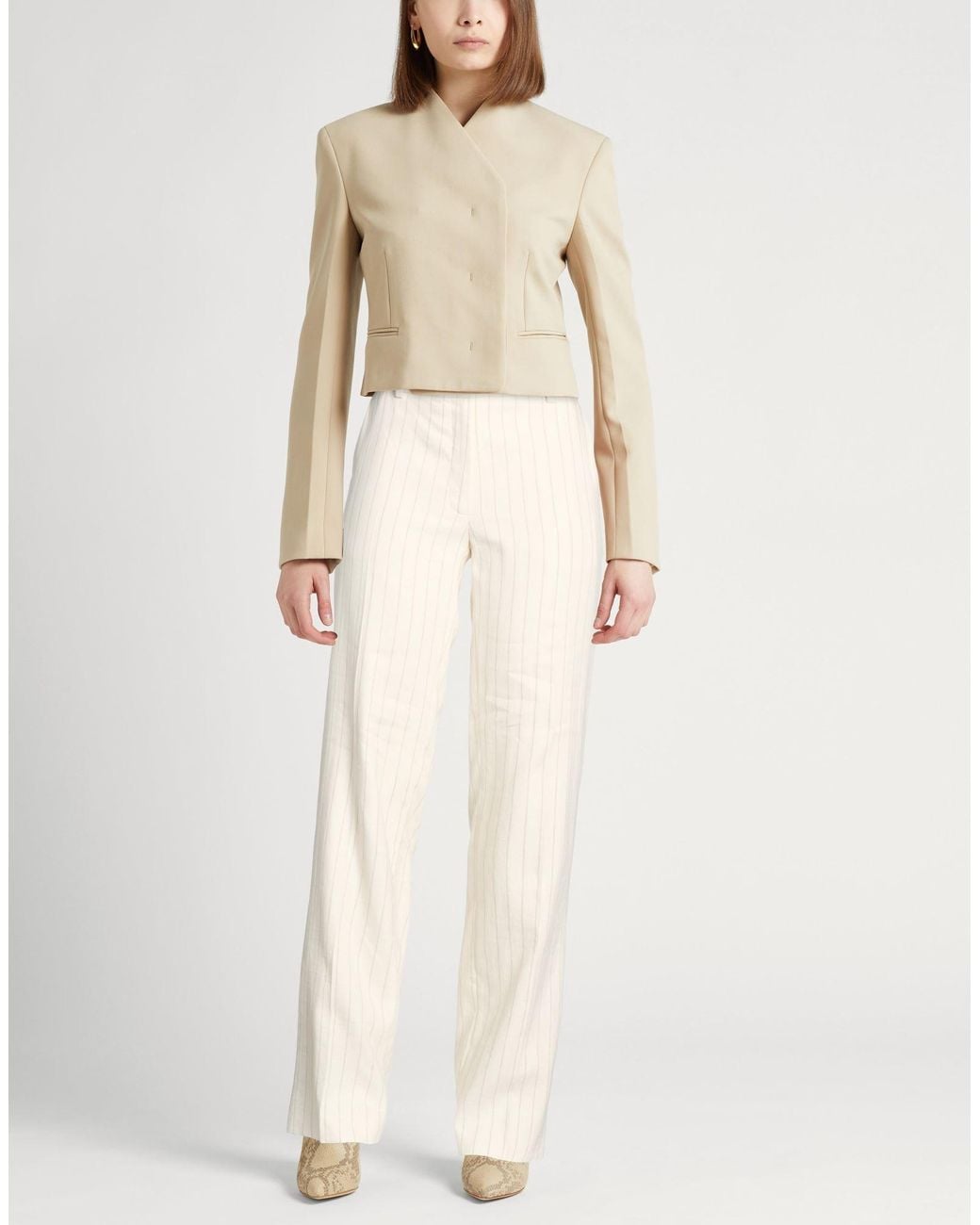 Really Wild Clothing White Pants Cotton, Linen