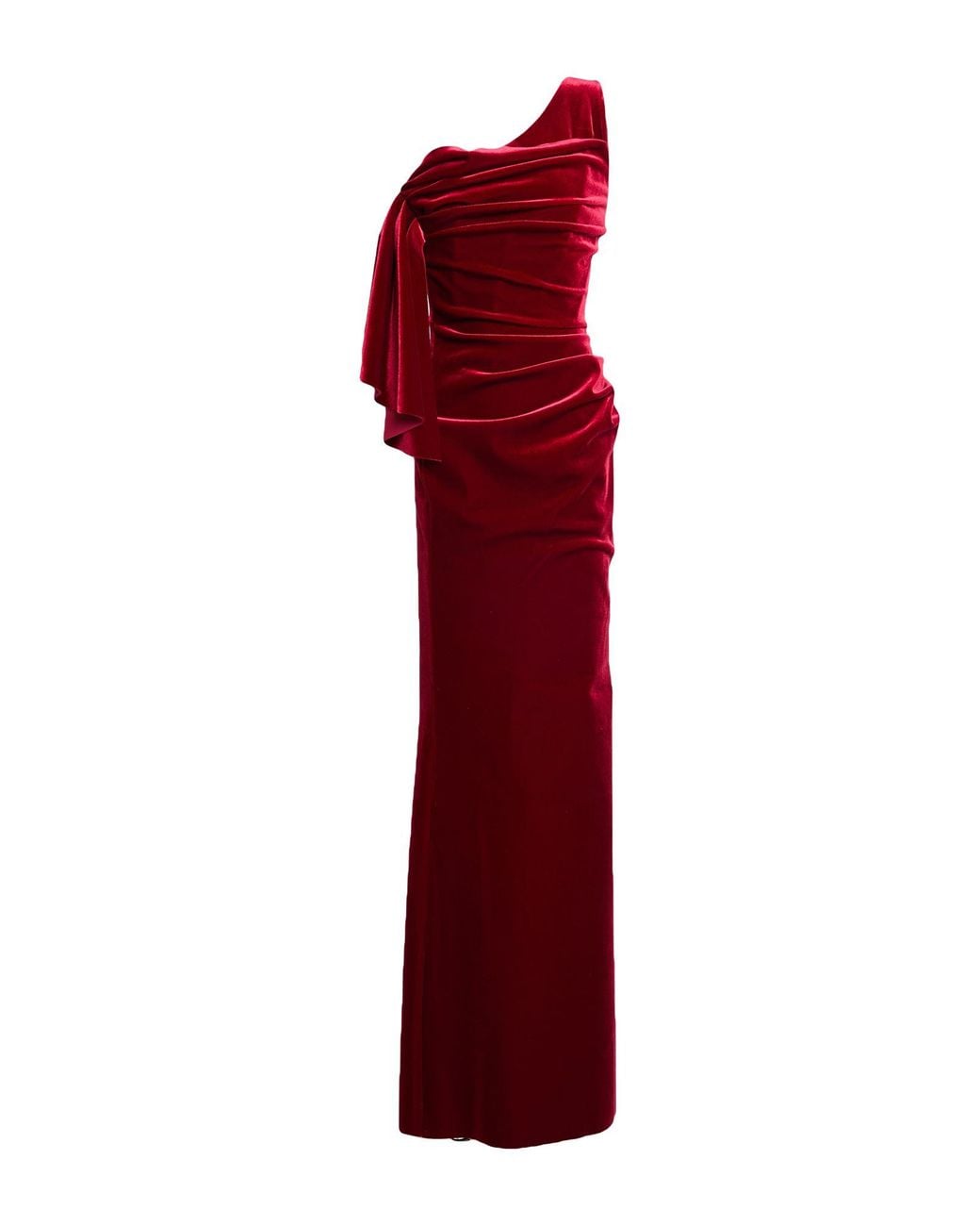 La Petite Robe Di Chiara Boni Red Maxi Dress Polyester, Polyamide, Elastane