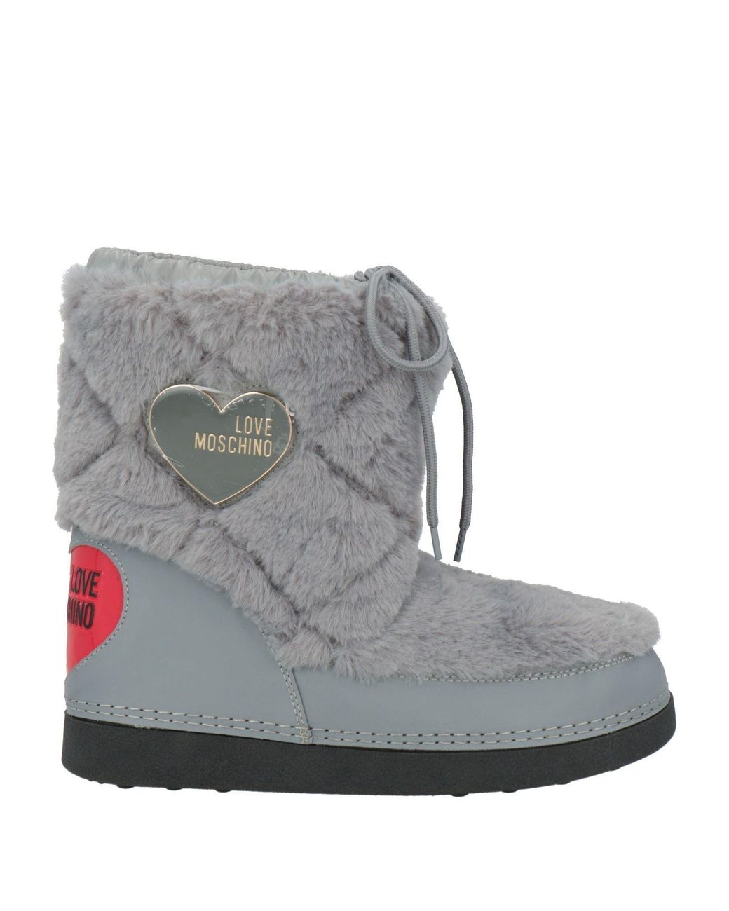 Love Moschino Gray Ankle Boots