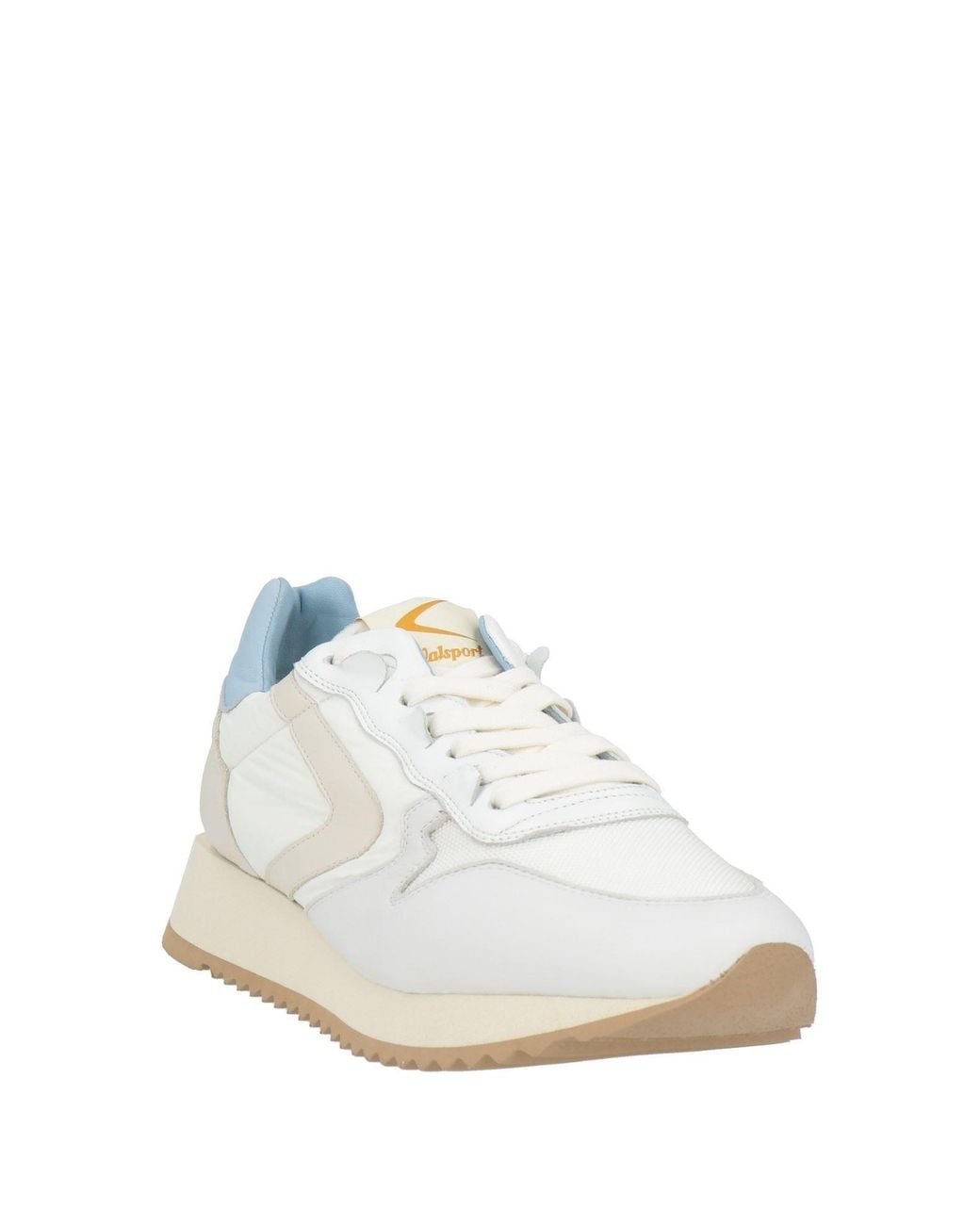 Valsport White Sneakers Leather, Textile Fibers for men
