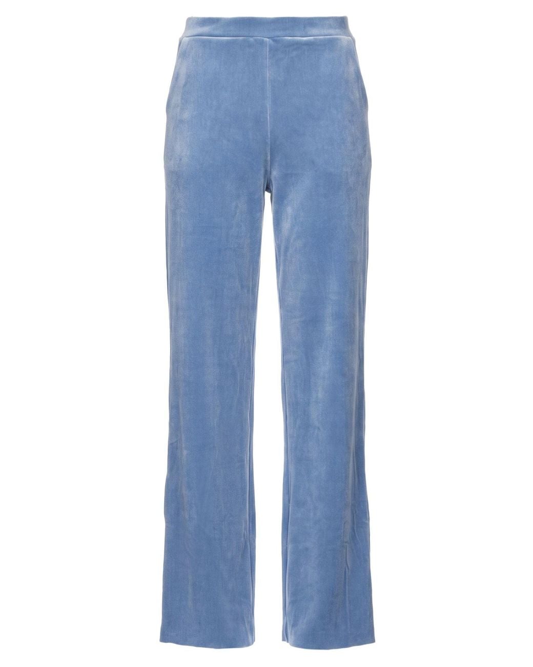 La Petite Robe Di Chiara Boni Blue Light Pants Polyester, Polyamide, Elastane