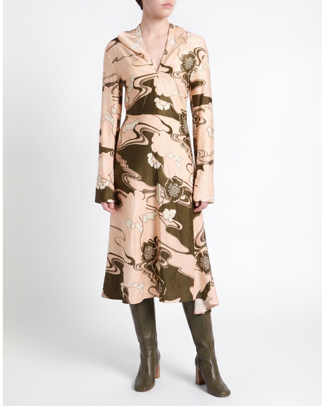 Jil Sander Natural Midi Dress