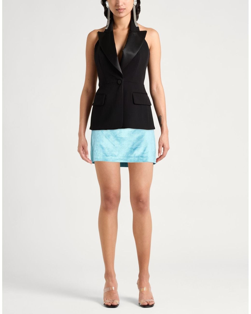 Jucca Blue Mini Skirt Cotton, Viscose