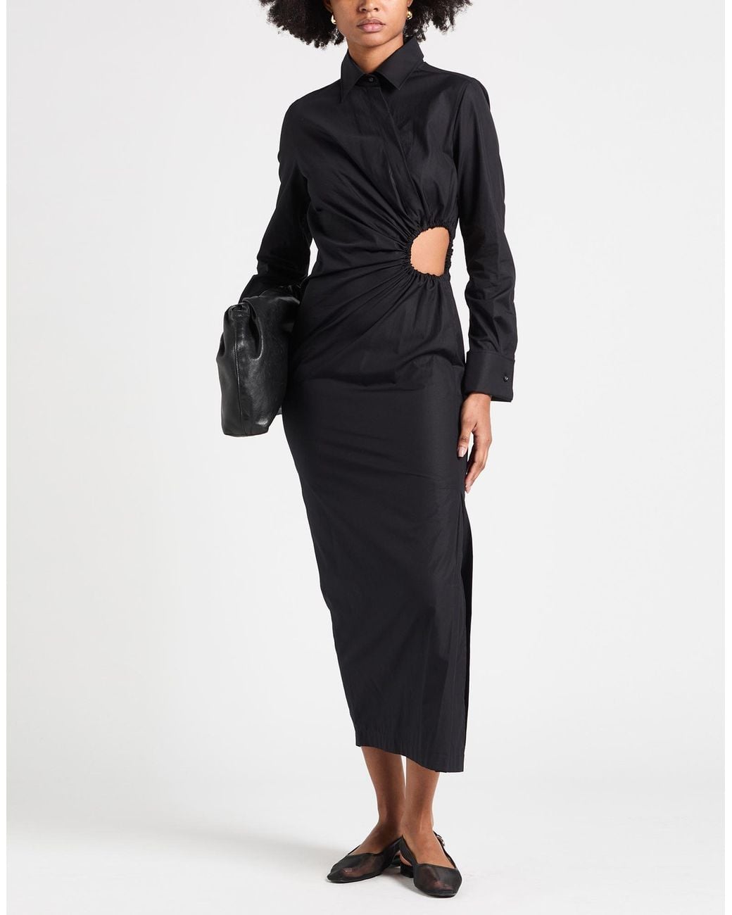 Max Mara Black Maxi Dress Cotton