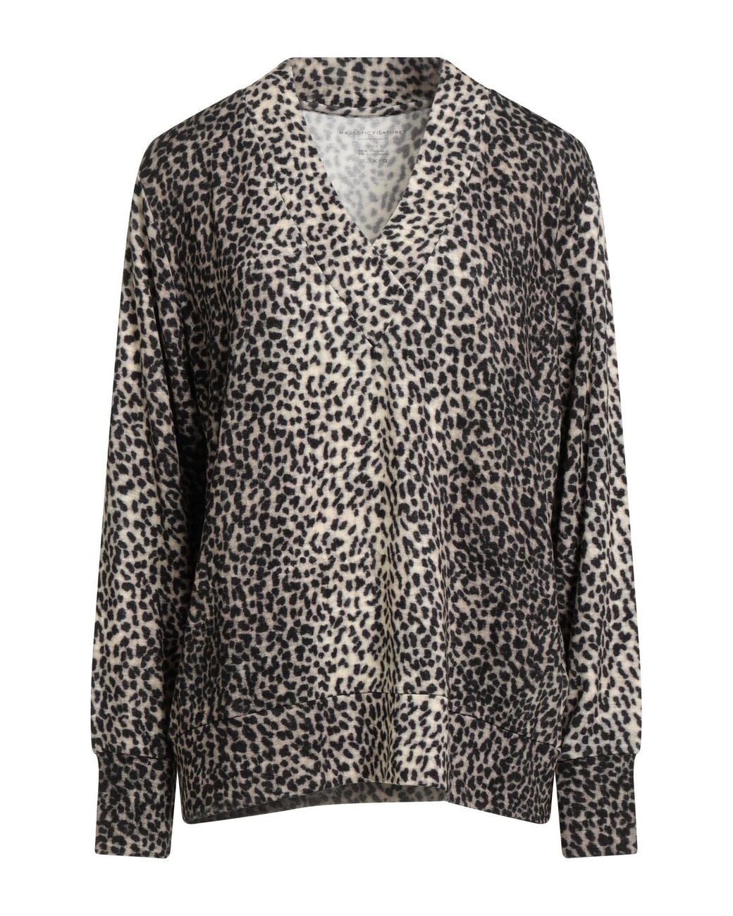Majestic Filatures Gray Ivory Sweatshirt Viscose, Elastane