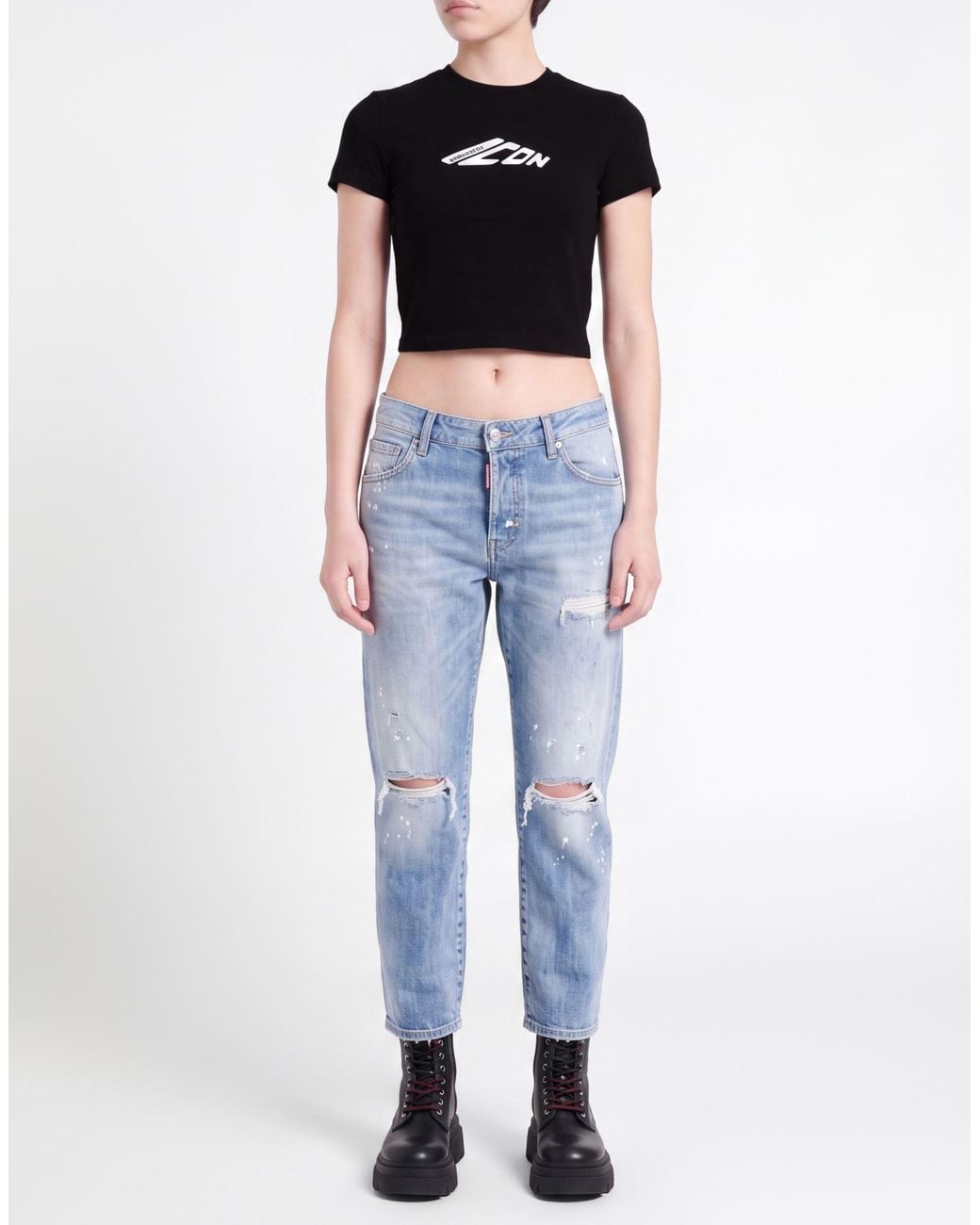 DSquared² Black T-Shirt Cotton