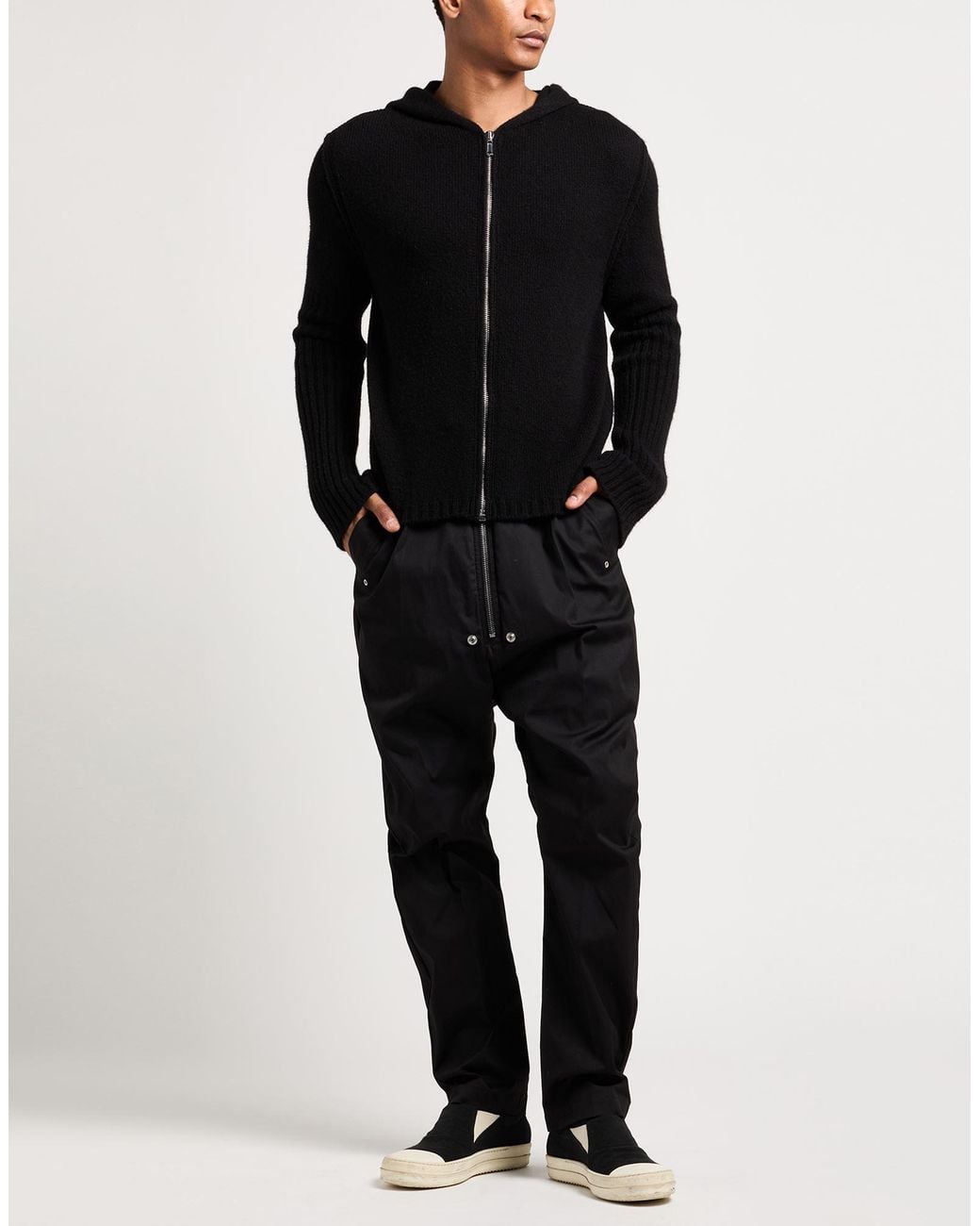 Rick Owens Black Cardigan Cashmere for men