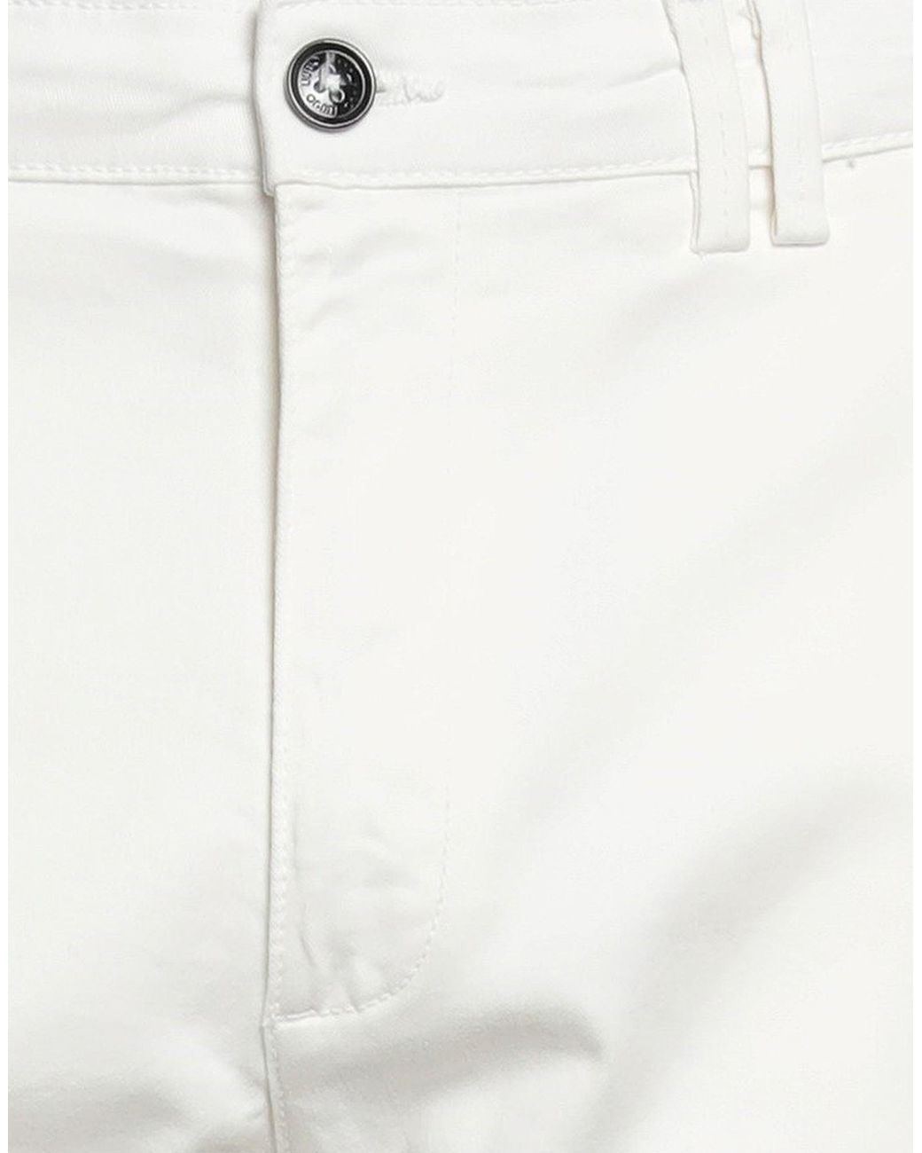 Liu Jo White Pants Cotton, Elastane for men