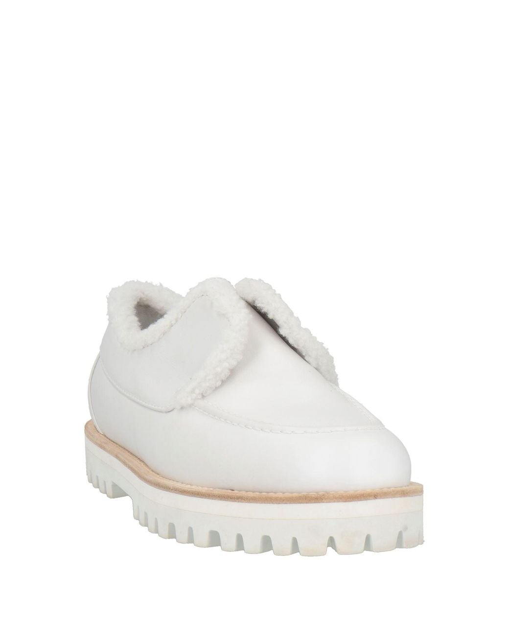 Le Silla White Loafers Leather