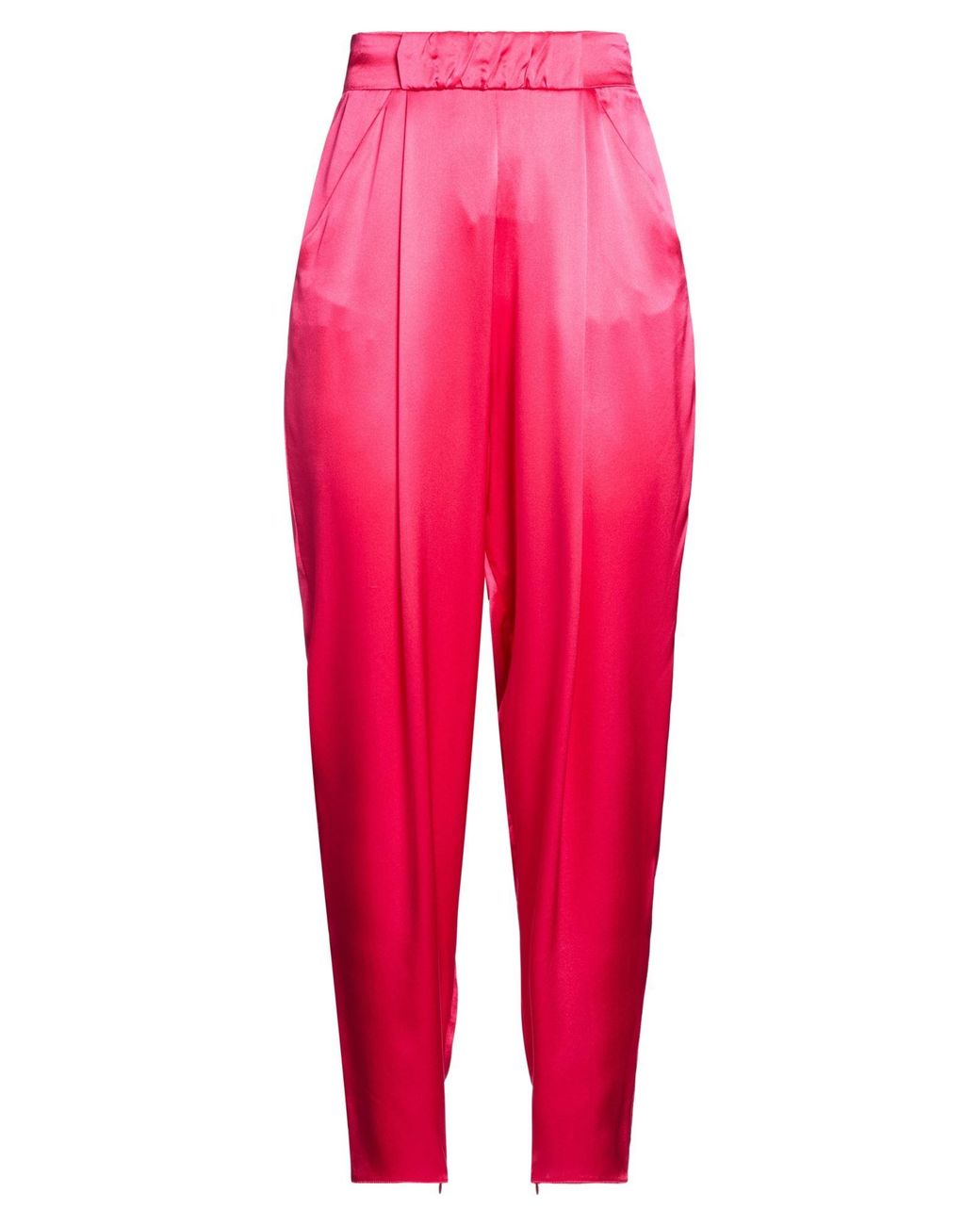 Emporio Armani Red Fuchsia Pants Silk