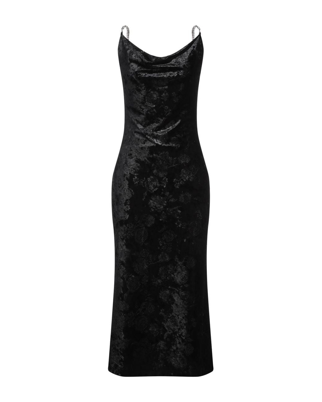 Guess Black Maxi Dress Polyester, Elastane