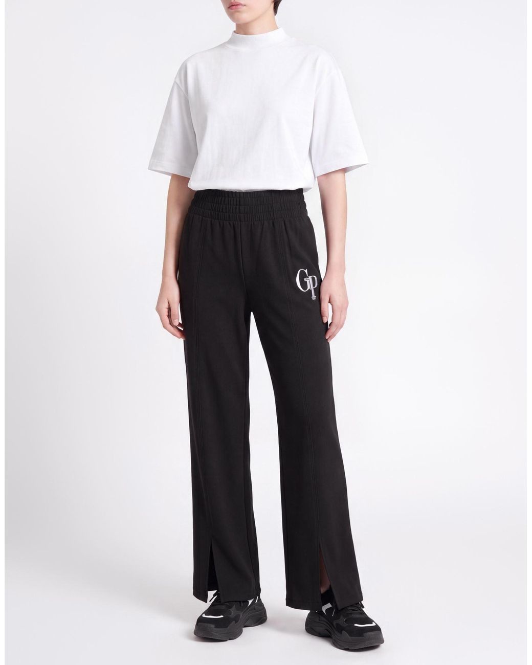 Gaelle Paris Black Pants Polyester, Elastane