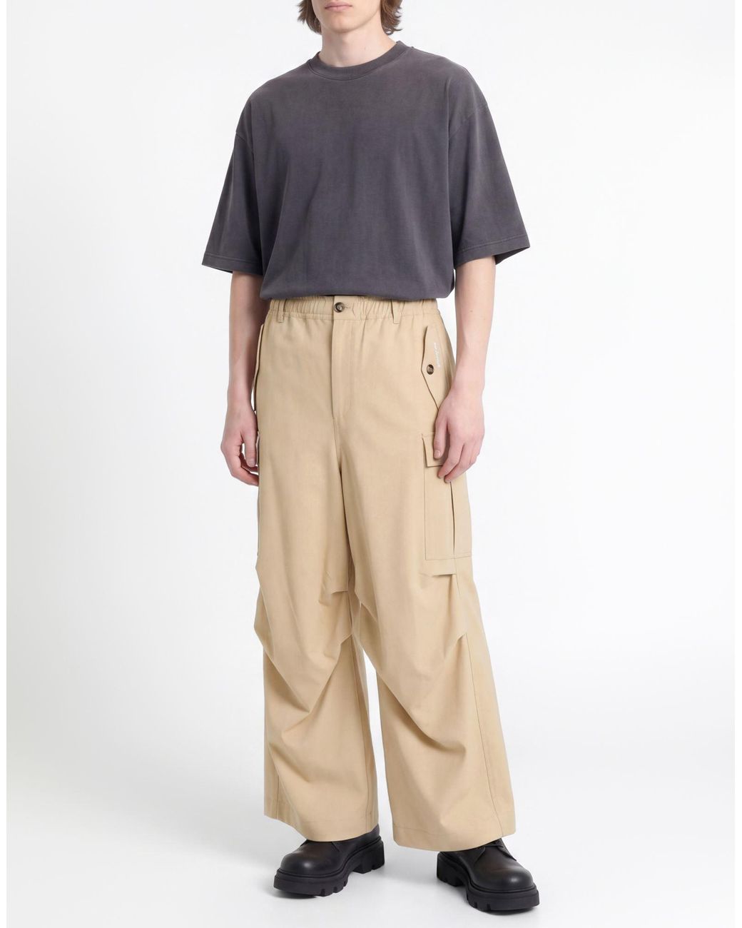 Marni Natural Pants Polyester, Virgin Wool, Elastane for men