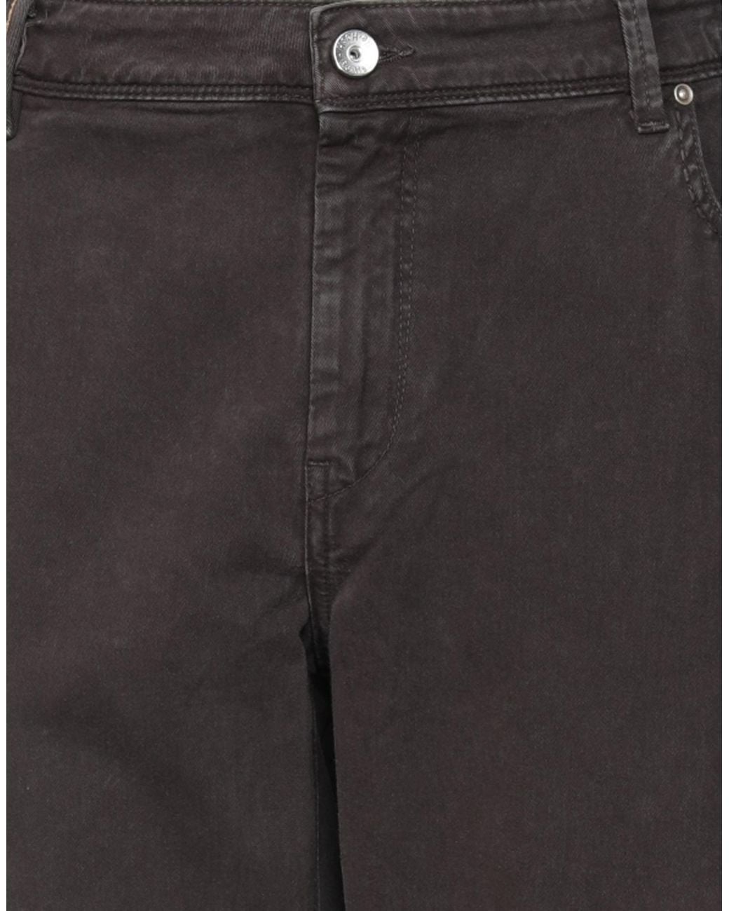 RE_HASH Gray Dark Pants Cotton, Elastane for men