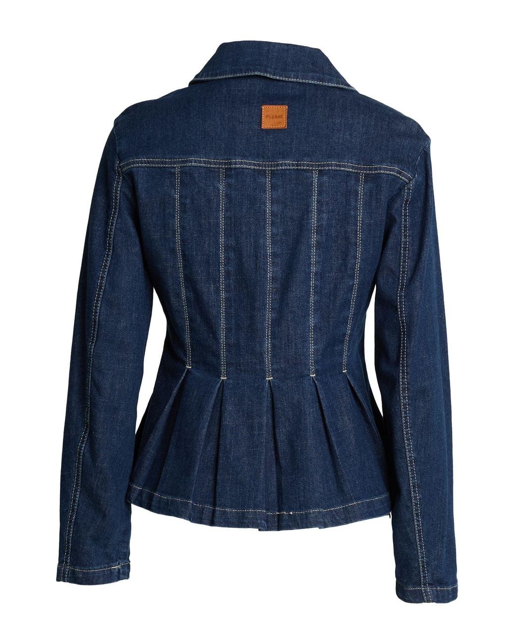Please Blue Denim Outerwear Cotton, Elastane
