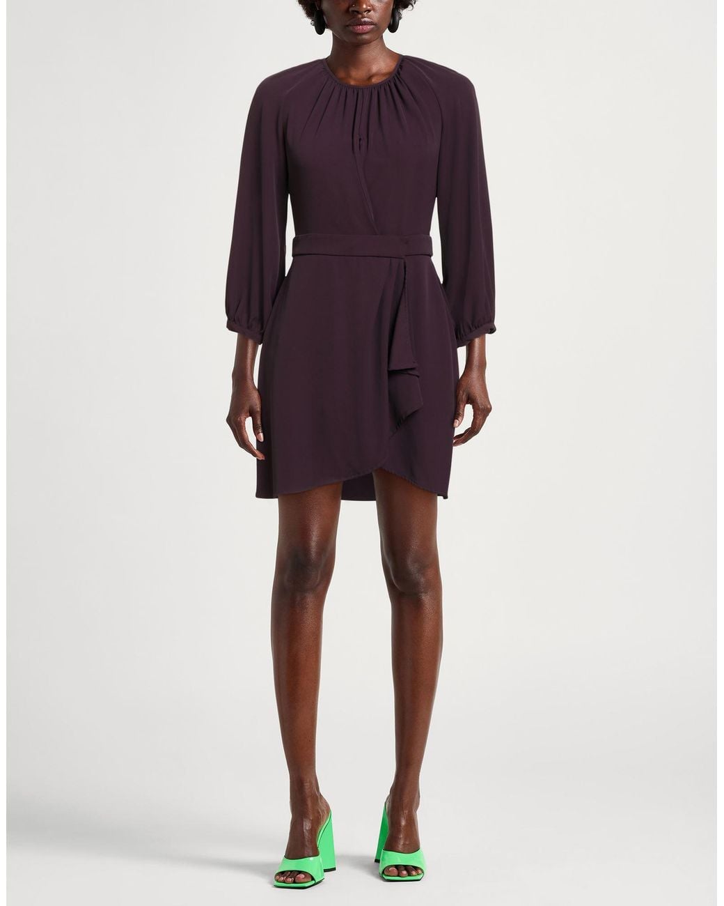 Suoli Purple Mini Dress Polyester, Elastane