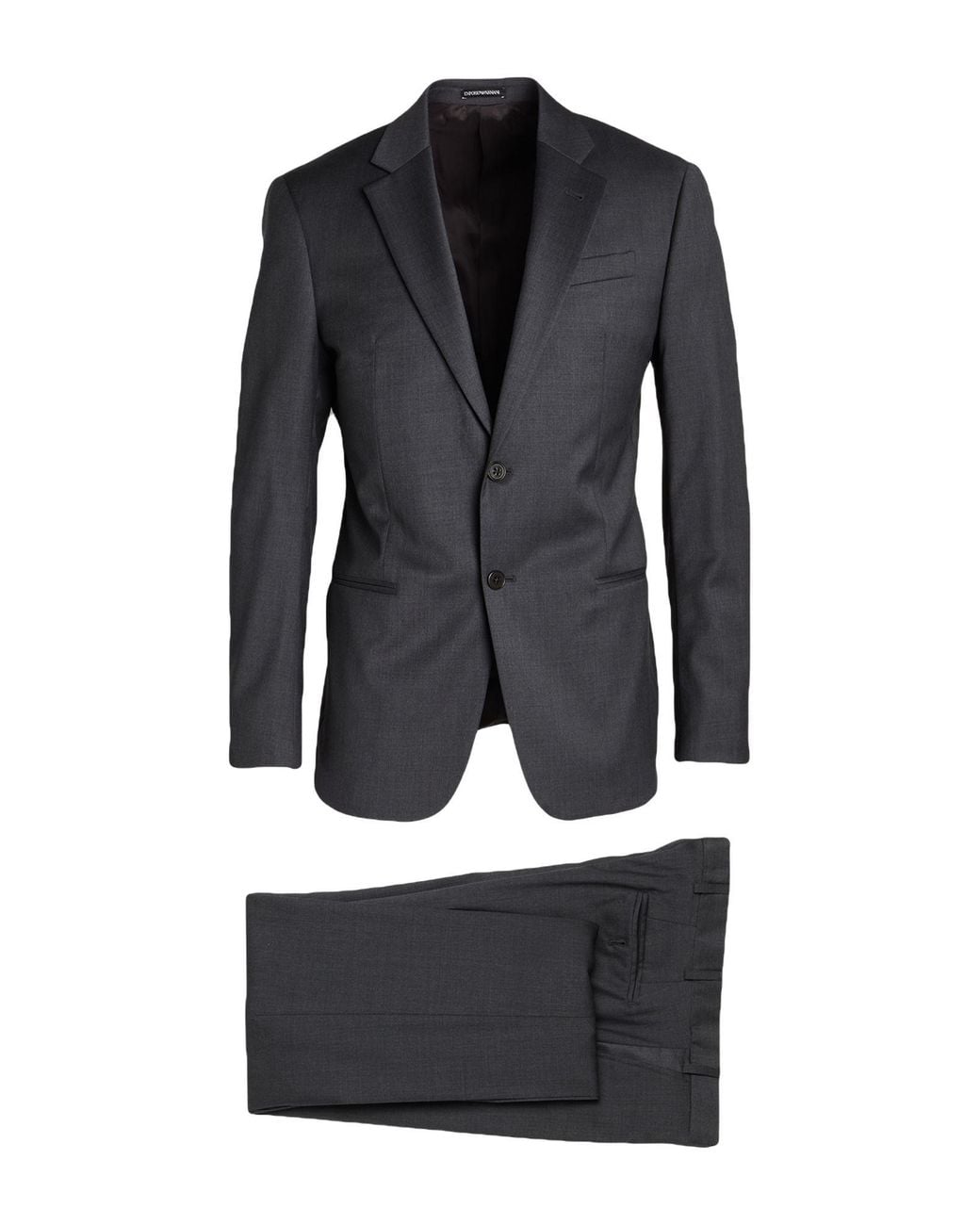Emporio Armani Blue Suit Wool, Elastane for men