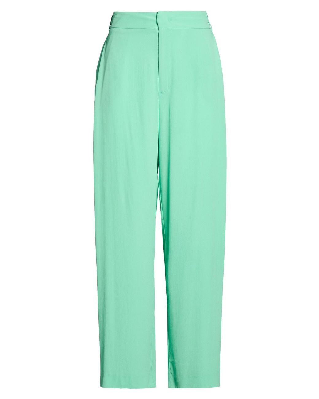 Erika Cavallini Semi Couture Green Light Pants Acetate, Silk