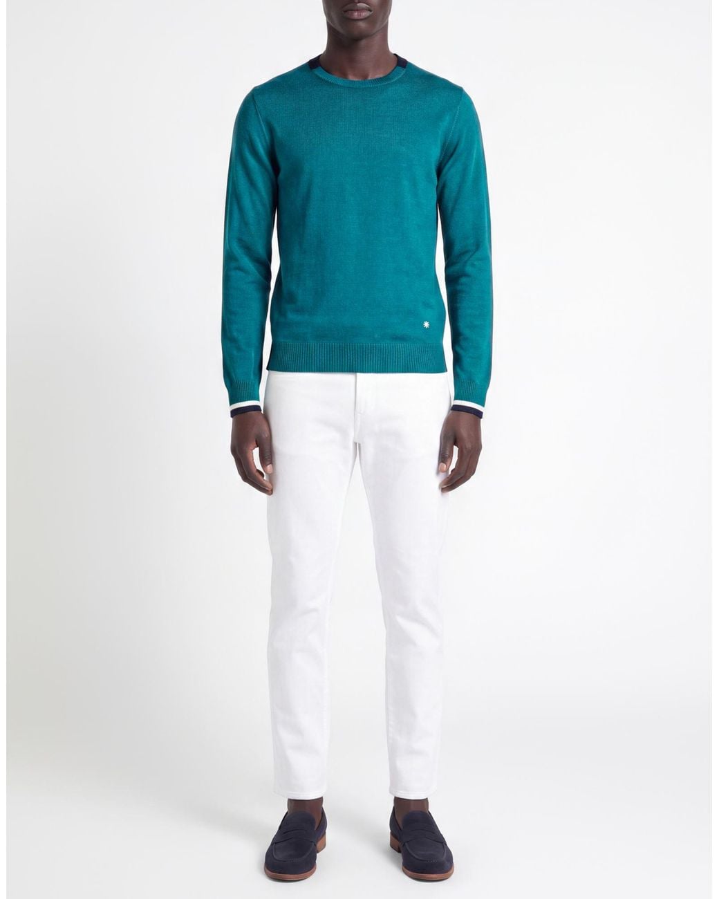 Manuel Ritz Blue Sweater Wool, Acrylic for men
