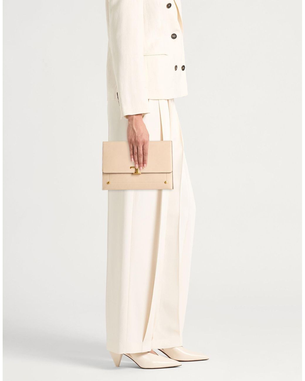 Tod's Natural Handbag Leather