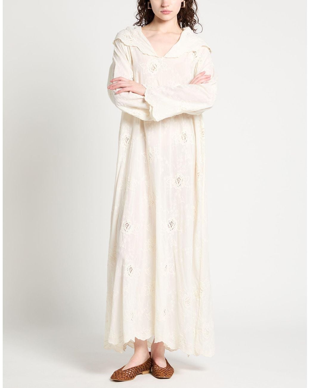 Skall Studio White Ivory Maxi Dress Organic Cotton