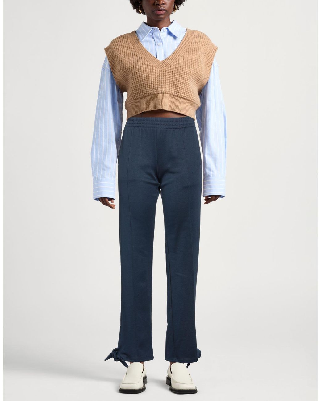 Zadig & Voltaire Blue Pants Polyester, Cotton