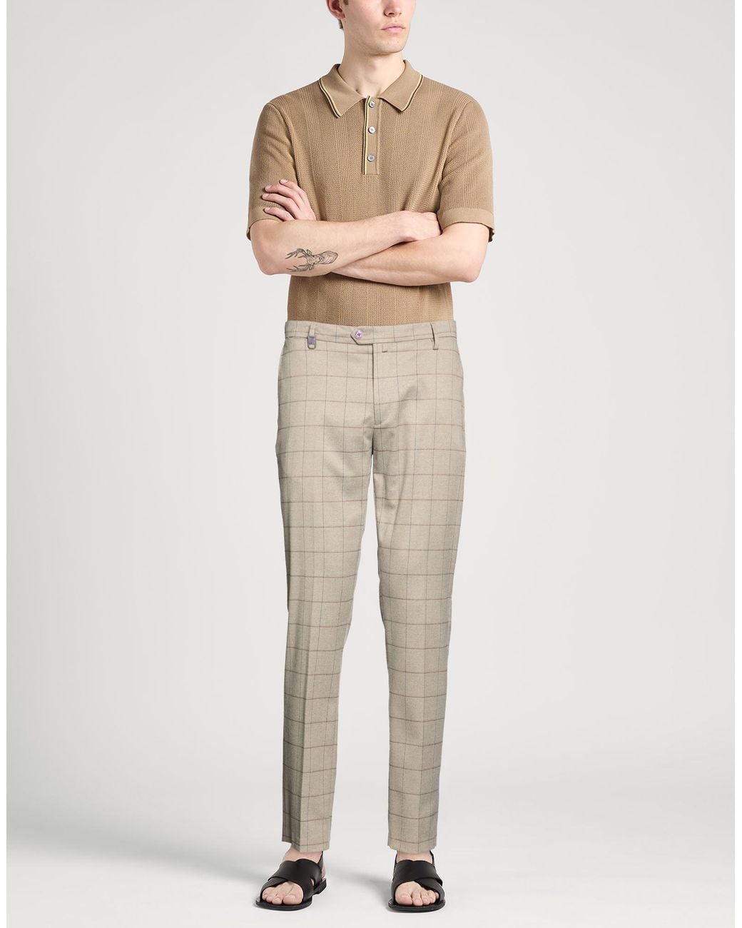 Barbati Natural Pants Polyester, Viscose, Elastane for men