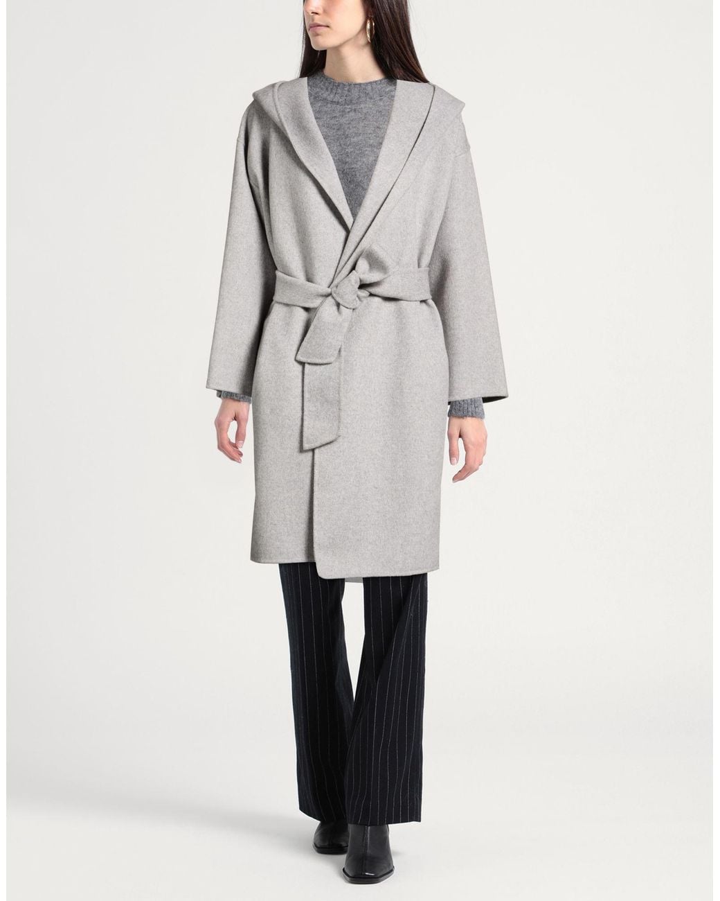 BRERAS Milano Gray Coat Wool, Polyester