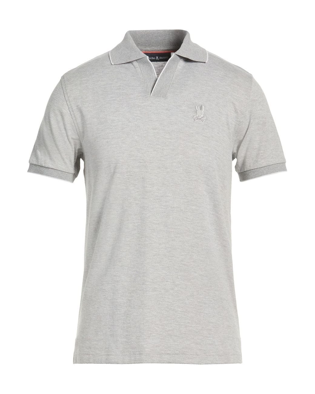 Psycho Bunny Gray Polo Shirt Pima Cotton for men