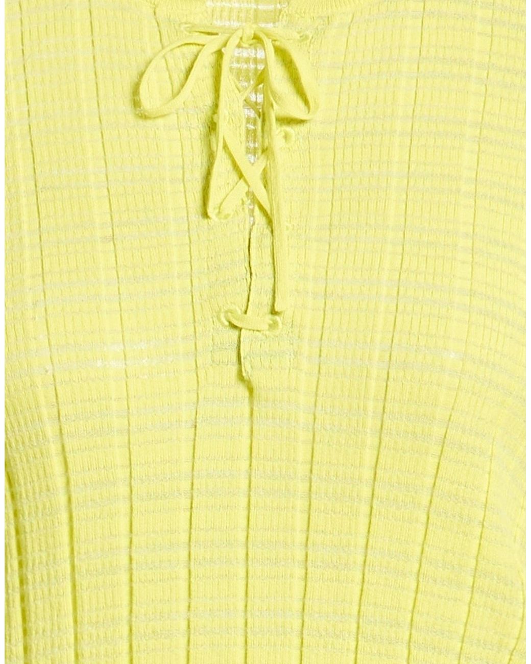 Roberto Collina Yellow Lime Sweater Cotton, Polyamide
