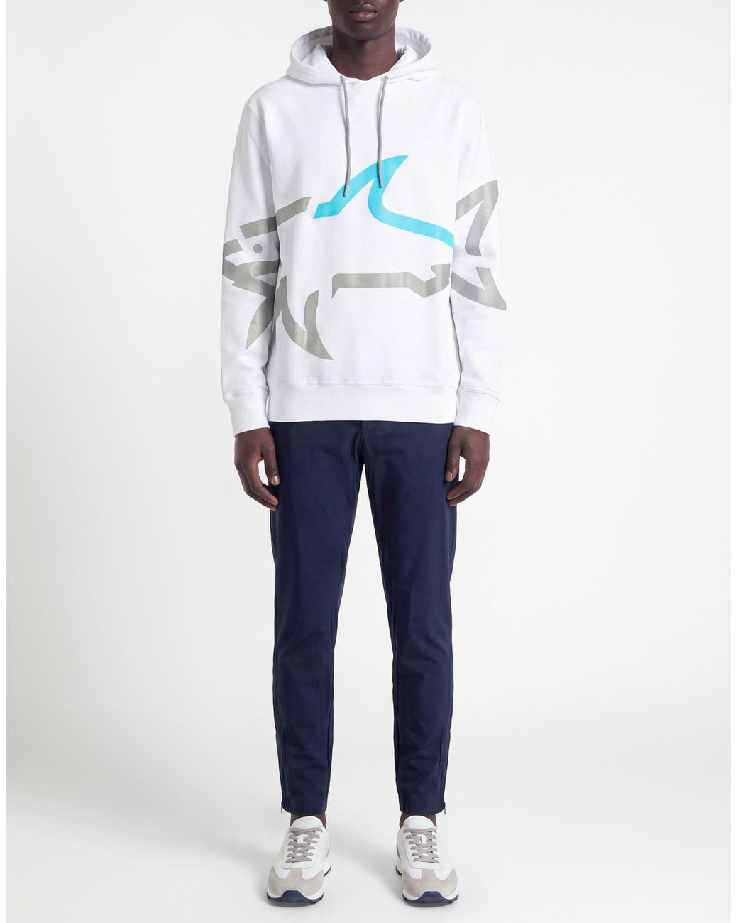 Paul & Shark White Sweatshirt Cotton, Polyester, Elastane for men
