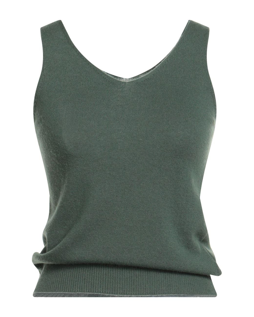 N.O.W. ANDREA ROSATI CASHMERE Green Top Wool, Viscose, Cashmere, Nylon