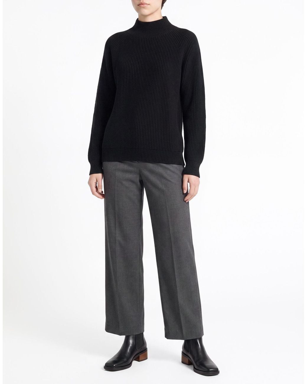 Dondup Black Turtleneck Wool, Cashmere