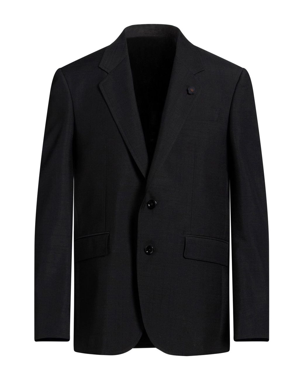 Lardini Black Blazer Wool, Mohair Wool for men