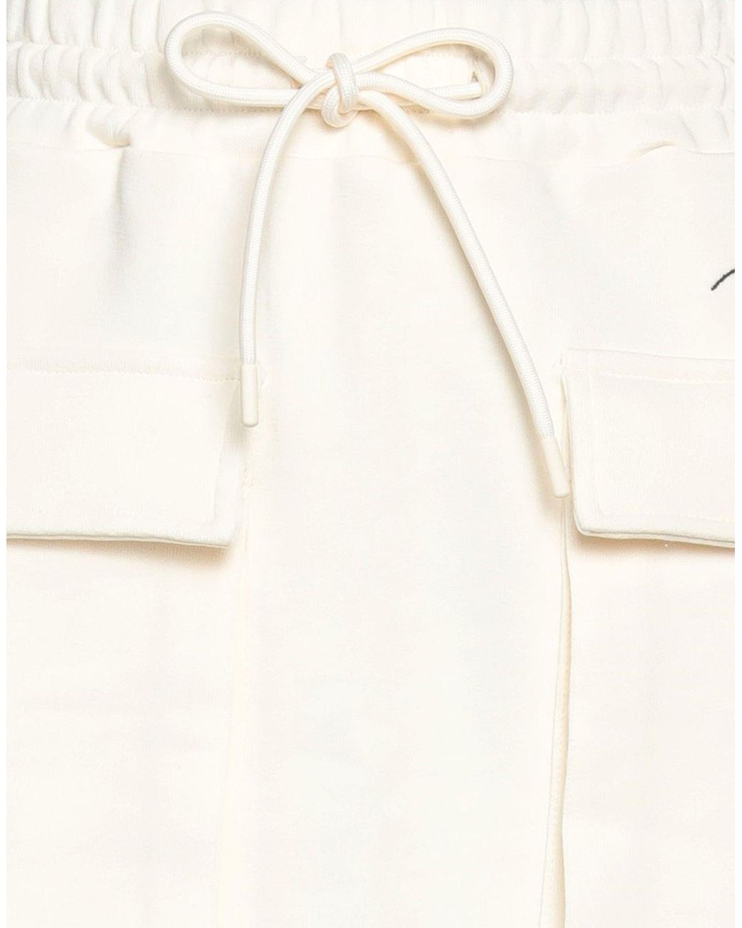 MSGM Natural Cream Mini Skirt Cotton
