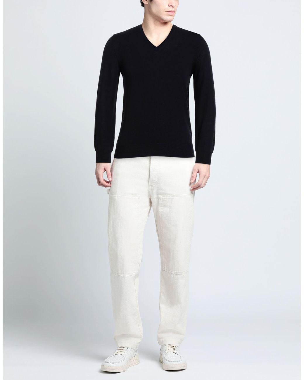 RICHARD OWE'N Blue Sweater Virgin Wool for men