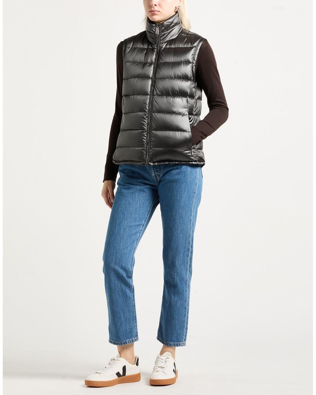 Moorer Black Vest Polyester, Polyamide