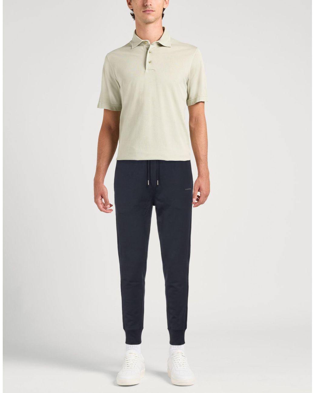 Sandro Blue Pants Viscose, Polyester, Elastane for men