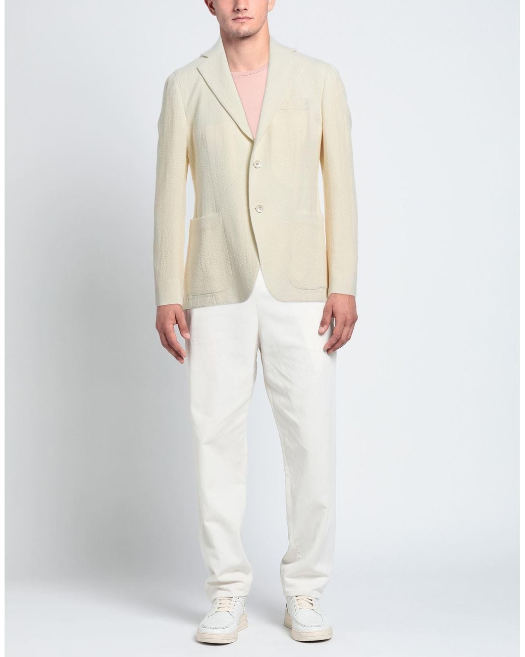 Angelo Nardelli White Suit Jacket for men