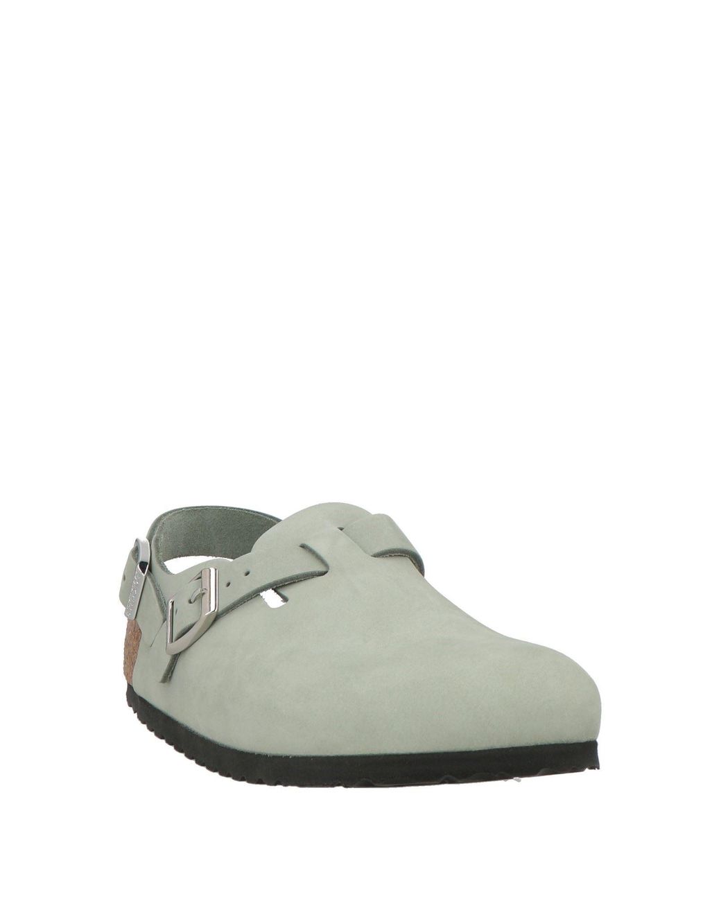 Birkenstock Gray Mules & Clogs Leather