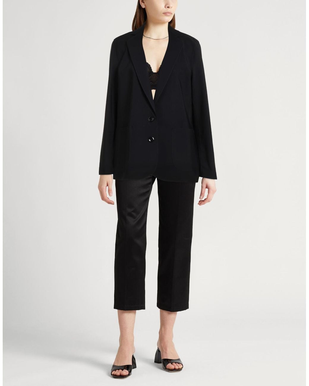 Herno Black Blazer Polyamide, Elastane