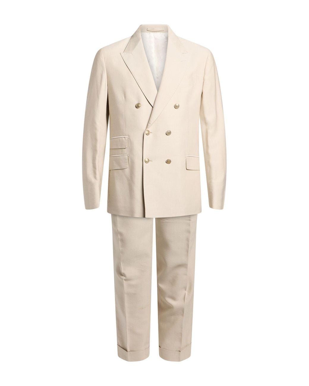 Eleventy Natural Platinum Suit Cotton, Cashmere, Elastane for men
